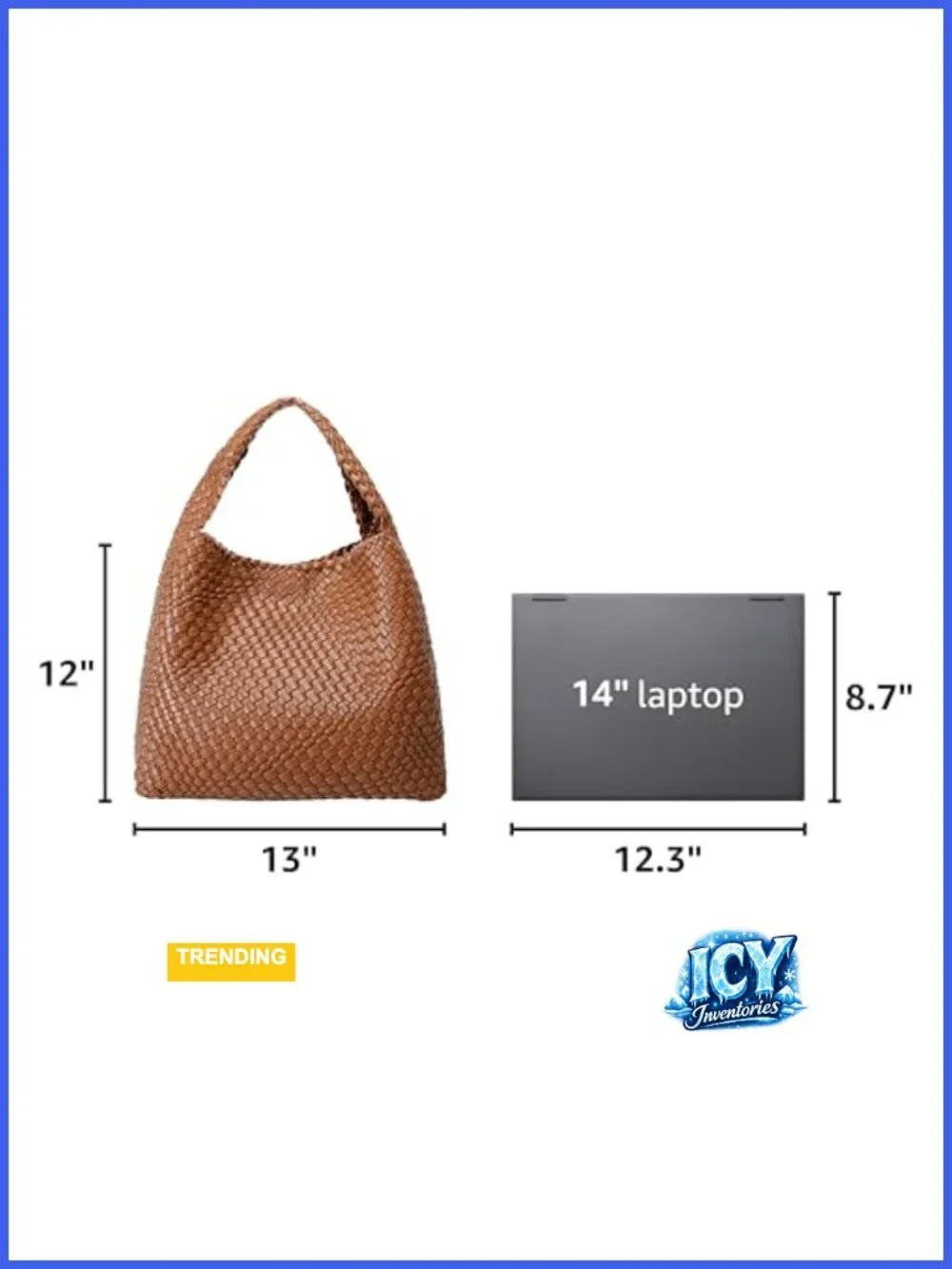 Vegan Leather Woven Hobo Tote Bag for Women, Top-Handle Shoulder Handbag